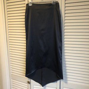 Silver satin mermaid skirt